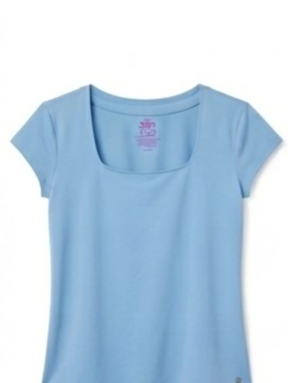 Justice Light Blue Scoop Neck Short Sleeve Tee